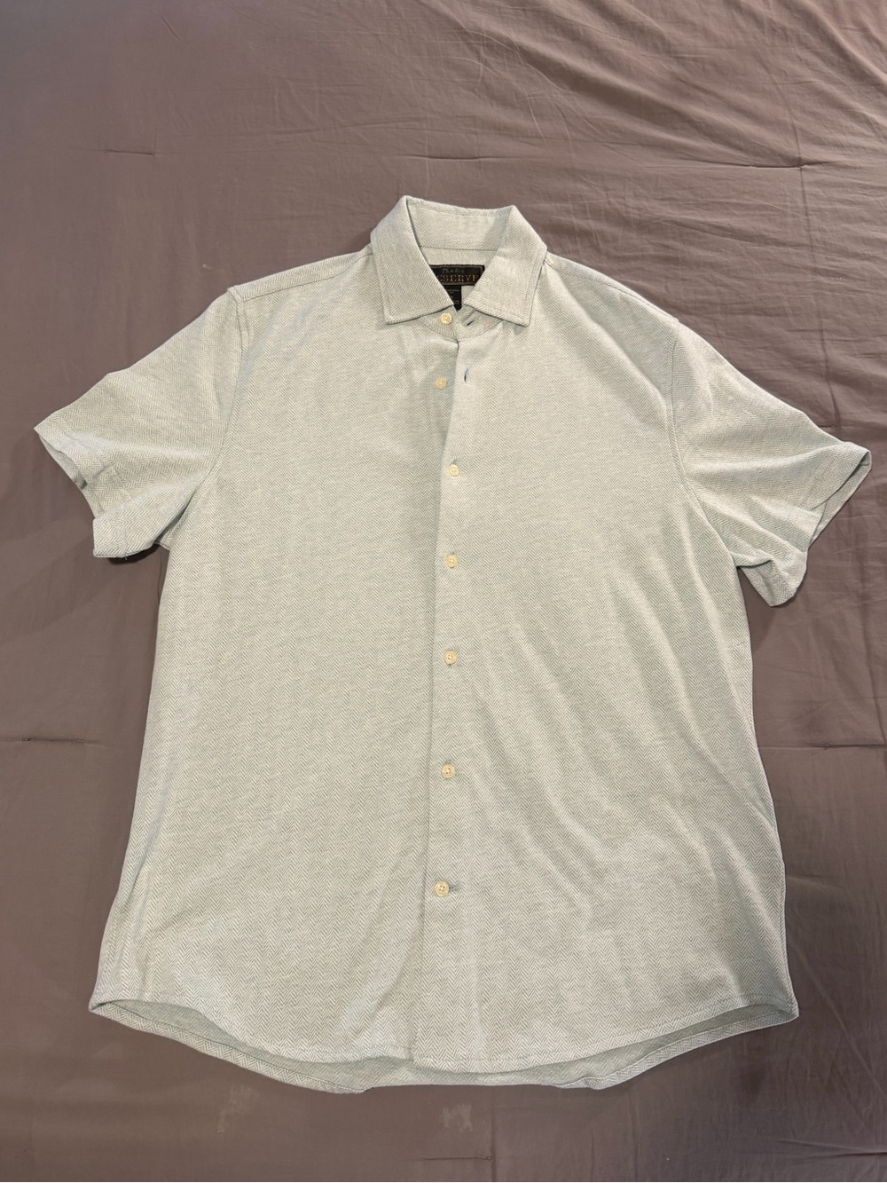 Jos. A. Bank Light Mint Short-Sleeve Button-Down Shirt